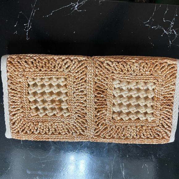 Vintage 1970’s Joske’s Italian Straw Clutch Purse - Picture 5 of 6